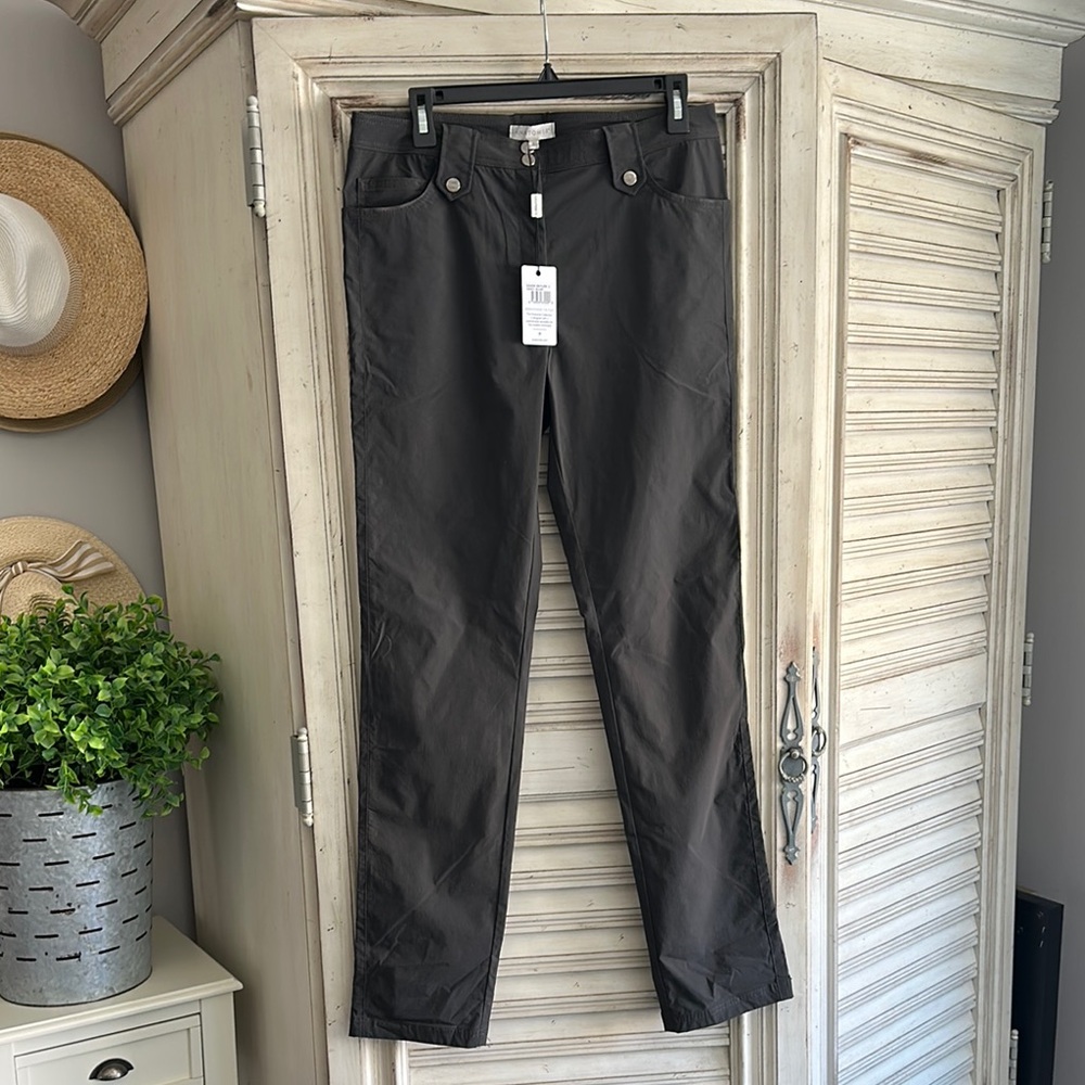 Anatomie Skylar-Gray Button-Detail Pants. NWT